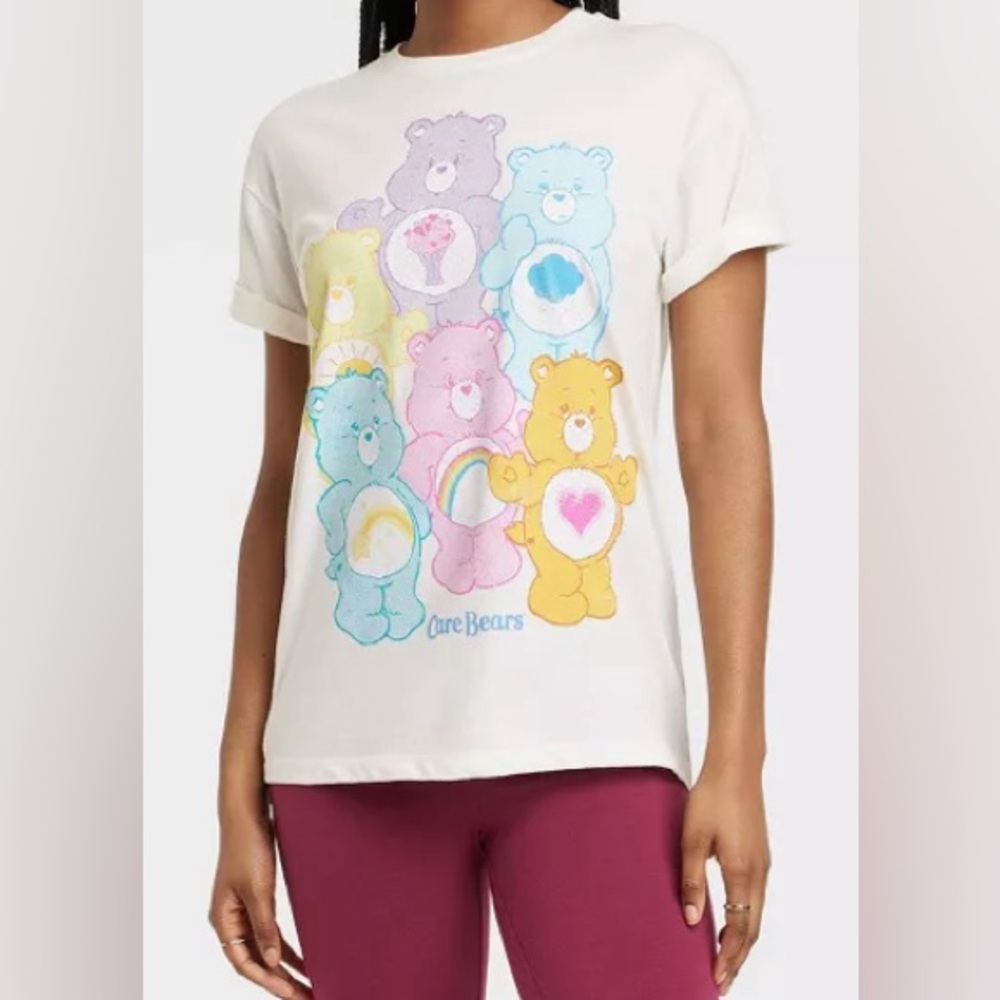 NWT Women's Care Bears Short Sleeve Graphic T-Shirt - Off-White